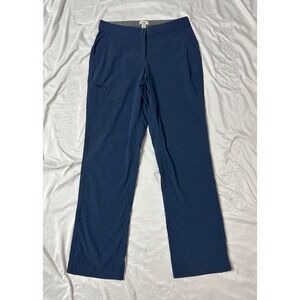 LL Bean Vista Camp Pants Womens 8 Tall Navy Blue Hiking Stretch Trousers 522711
